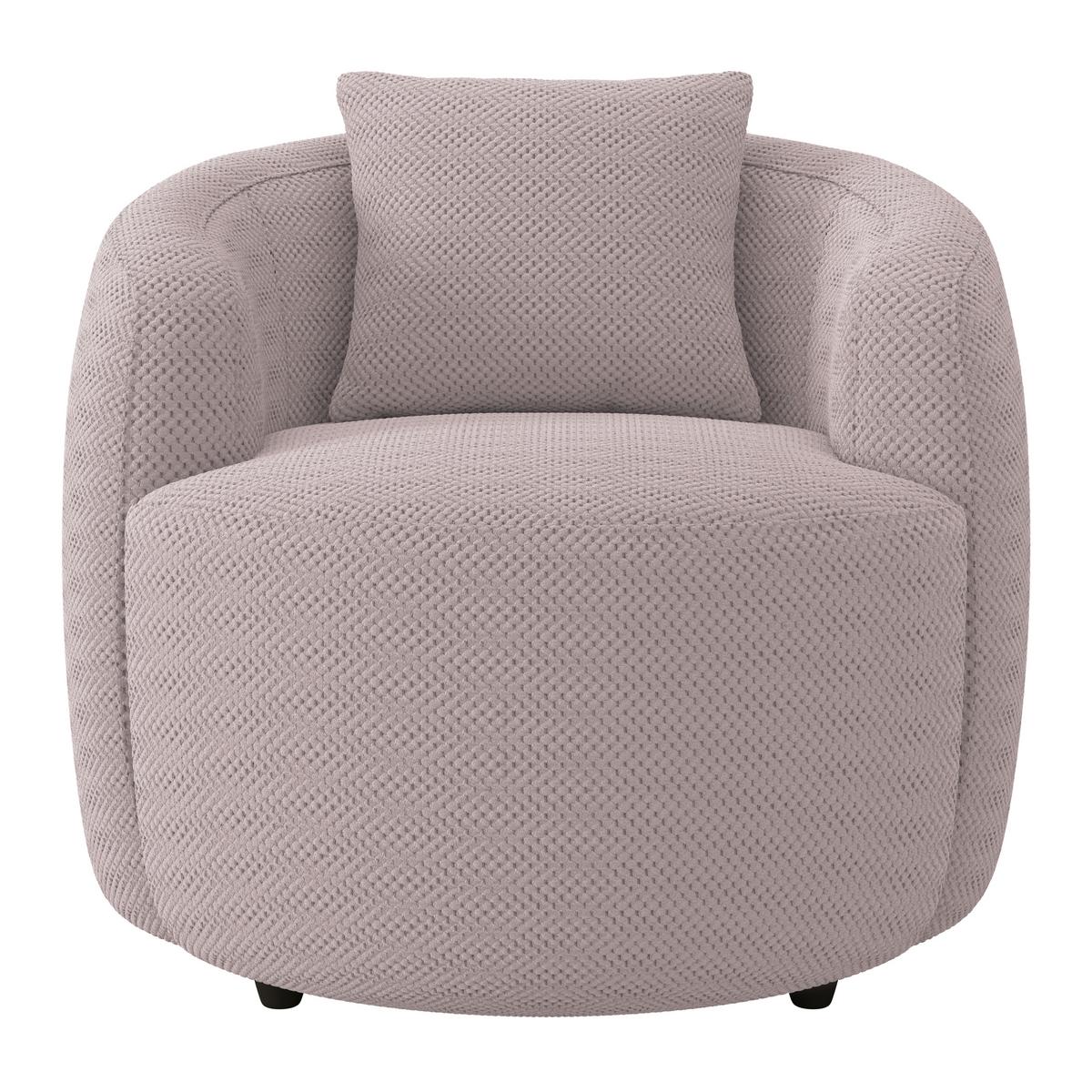 Sessel Pina - Hellrosa/Schwarz, MODERN, Textil (81/74/81cm)