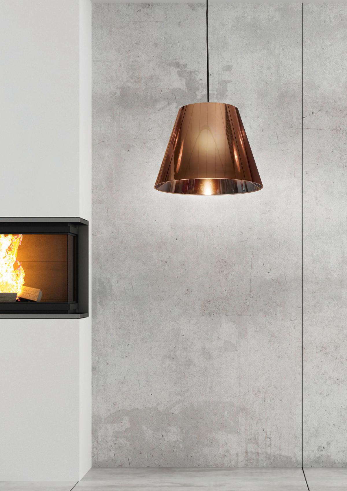 Pendelleuchte 31-38302 Platino - Kupferfarben, Design, Metall (35/35/100cm)