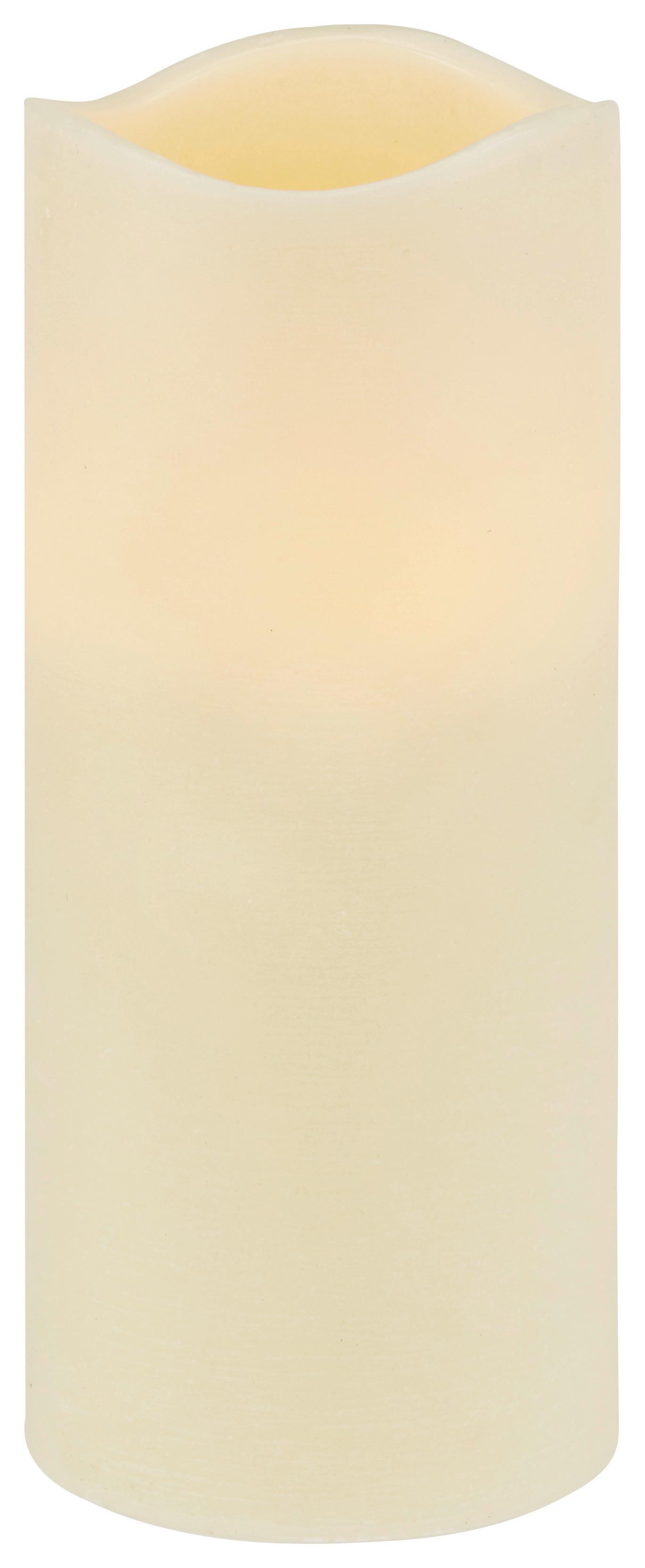 LED-Kerze Melina Naturfarben mit Timer, Ø/H: 12,5/30 cm