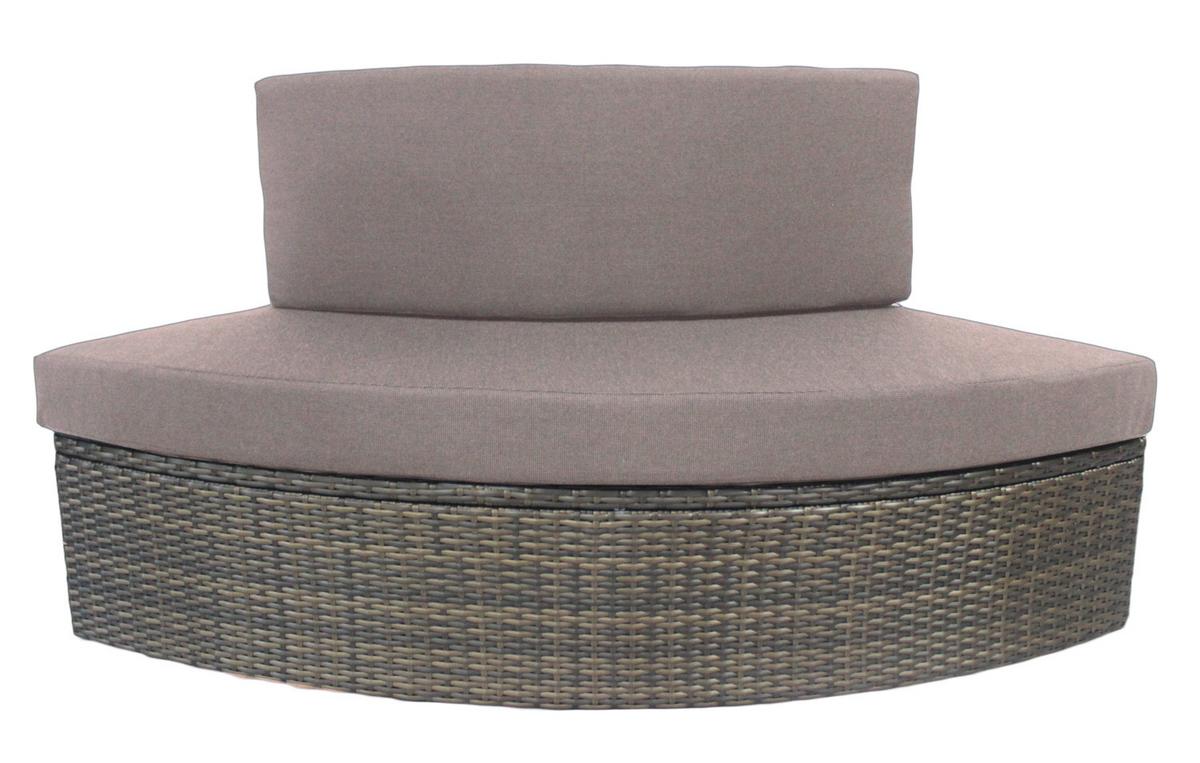 Whirlpool Netspa Octopus Ø 290 Cm Mit Umrandung+5 Möbel - Schwarz, Basics, Leder/Kunststoff (290/73cm)