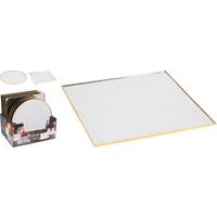 Glasuntersetzer Tom - Goldfarben, Basics, Glas (25/25/0,,5cm)