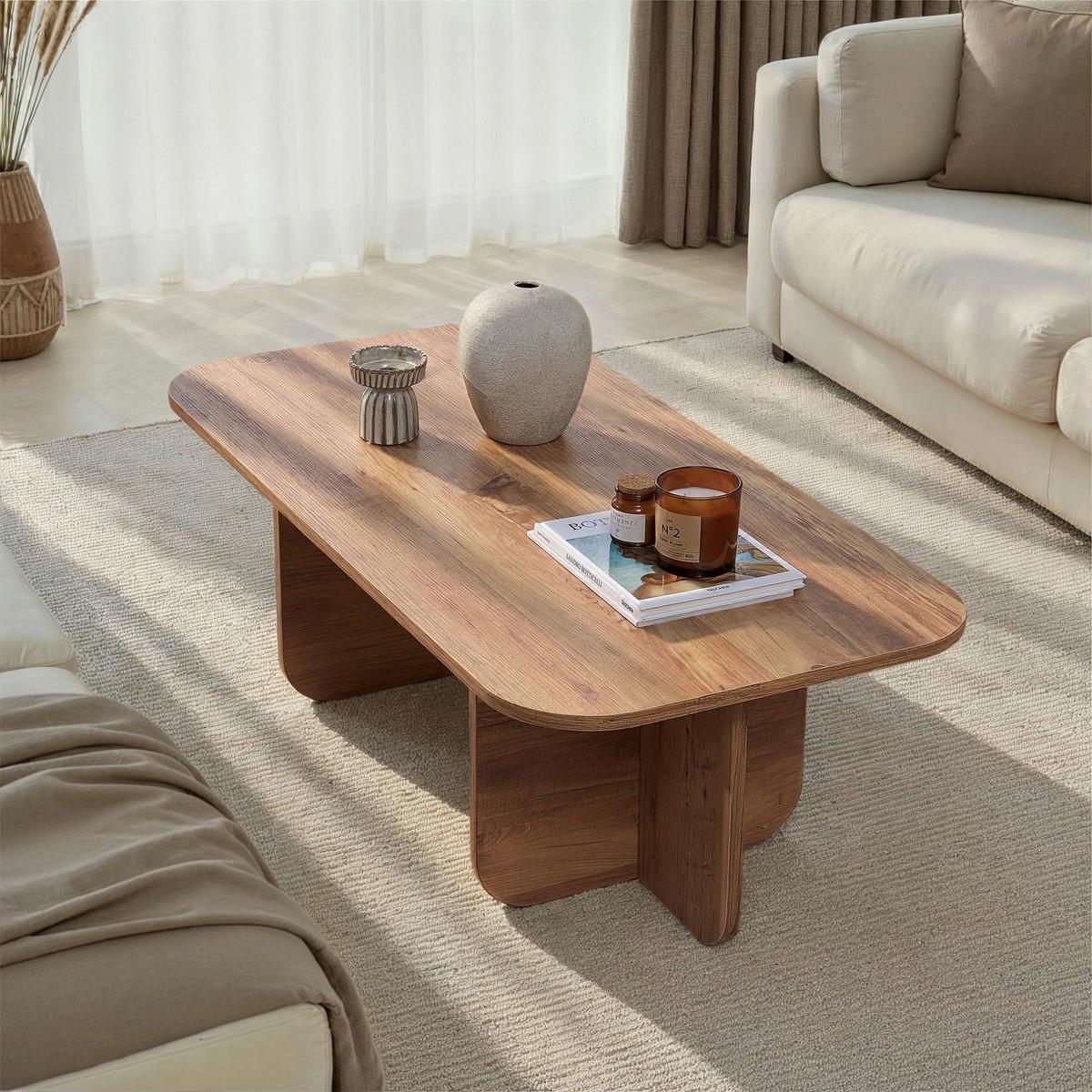Couchtisch Akira Pinienfarben L: 120cm - Pinienfarben, Design, Holzwerkstoff (120/60/41cm) - MID.YOU