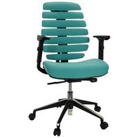 Drehstuhl Ergo Line II Türkis - Türkis/Schwarz, MODERN, Kunststoff/Textil (65/115/50cm) - MID.YOU