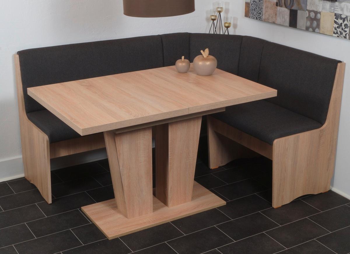 Eckbankgruppe Duisburg Veduso Artemis Anthr./Eiche D.b:165cm - Anthrazit/Sonoma Eiche, KONVENTIONELL, Holz/Holzwerkstoff (165/89/125cm) - MID.YOU