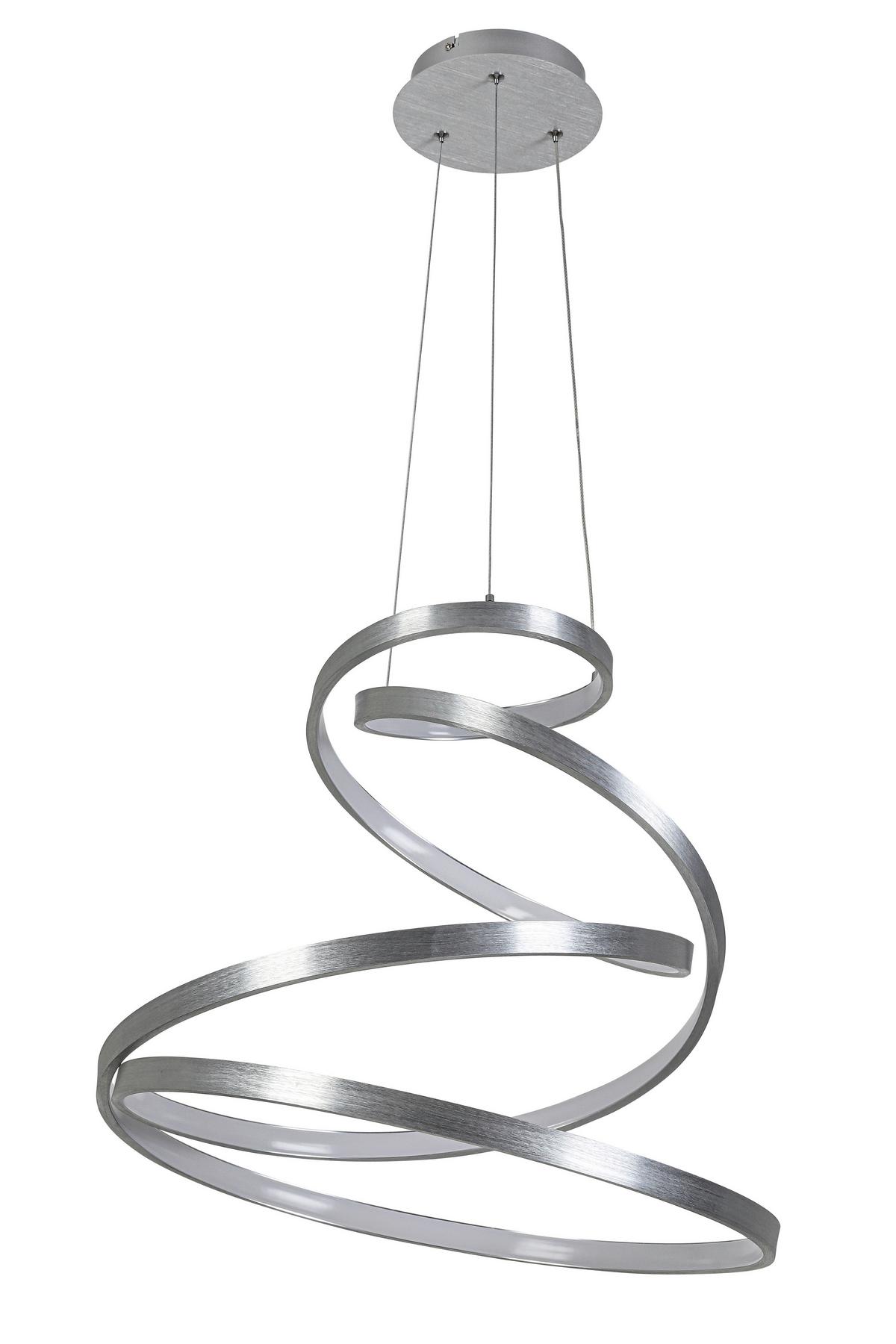 ZÁVESNÉ LED SVIETIDLO SILVI - strieborná, Modern, kov/plast (50/120cm) - Mömax