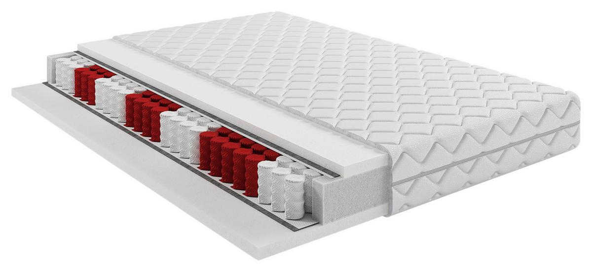 Taschenfederkernmatratze Night 80x200cm Fest - Weiß, Basics, Textil (80/200cm) - Livetastic