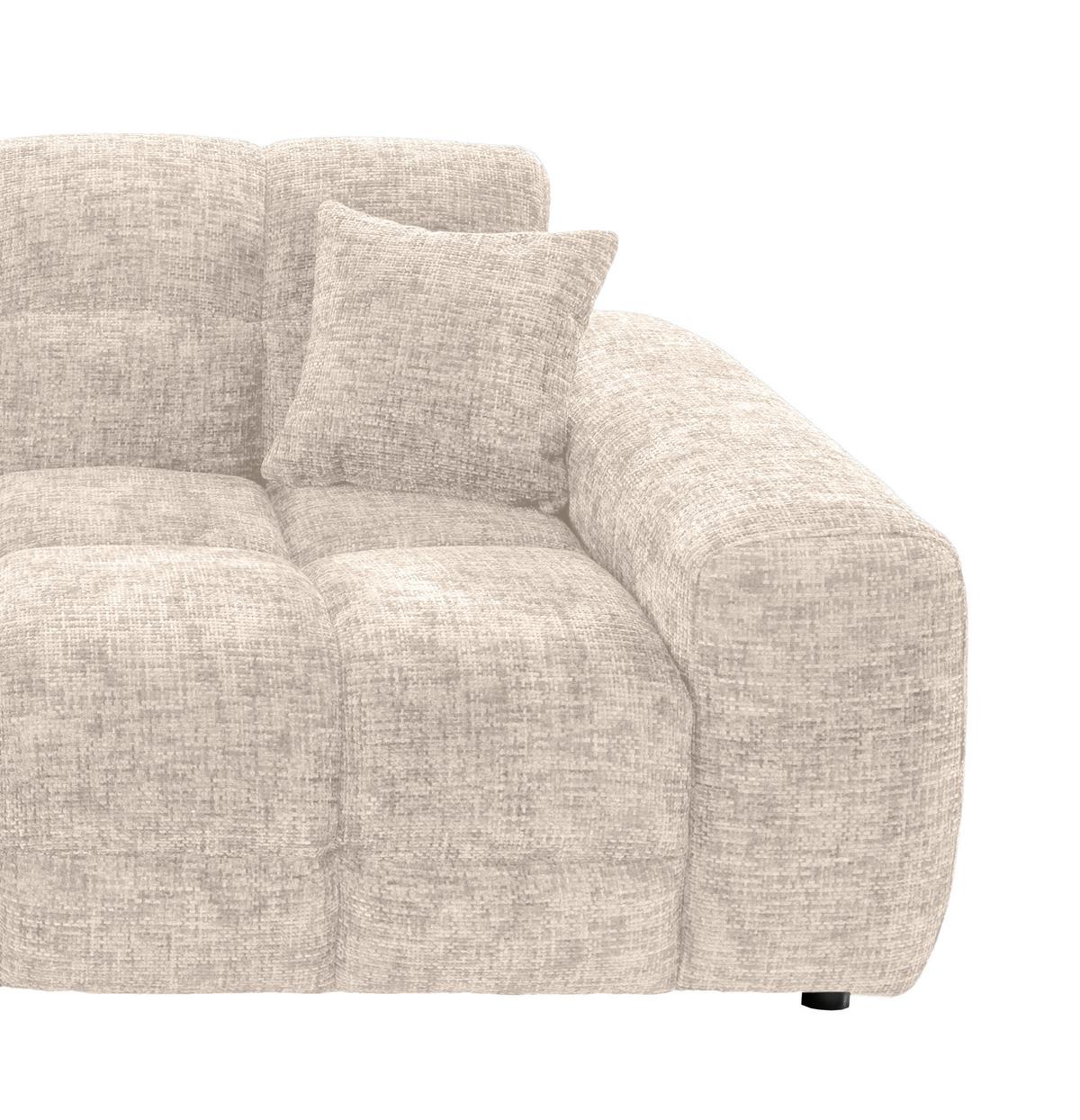 Viersitzer-Sofa Bosco, Creme B: 300 cm - Creme/Schwarz, MODERN, Textil (300/87/120cm) - Livetastic