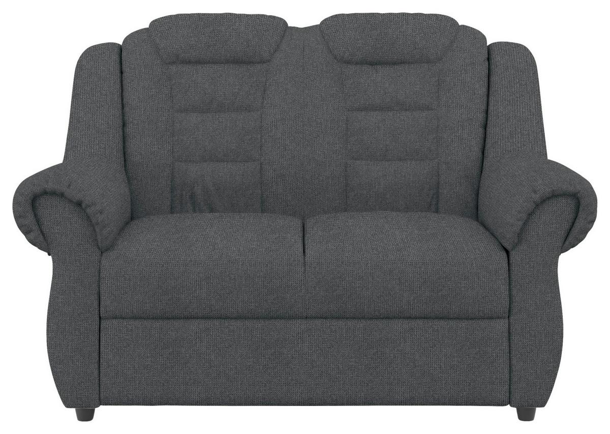 2-sitzer-sofa Boston Dunkelgrau Chenille - Dunkelgrau/Schwarz, KONVENTIONELL, Textil (145/102/101cm) - Livetastic