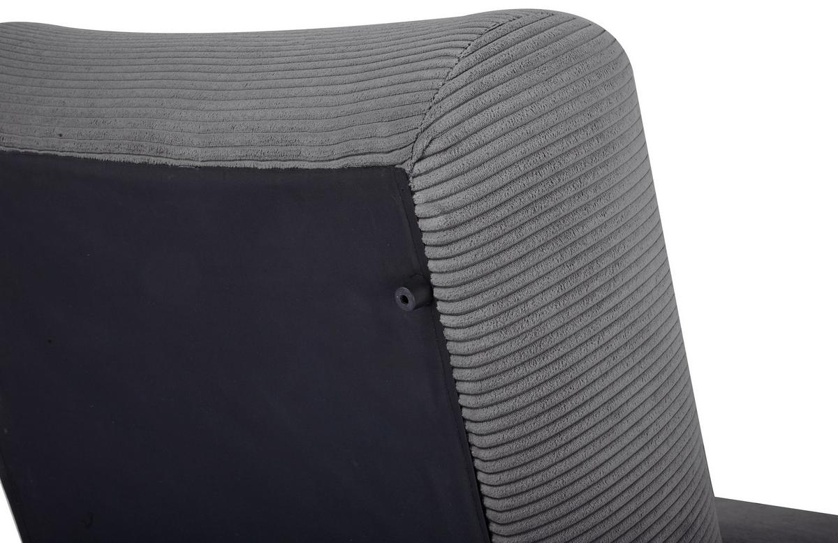 Schlafsessel Luna Grau B: 80 Cm - Grau, Design, Textil (81/88/160cm) - Livetastic