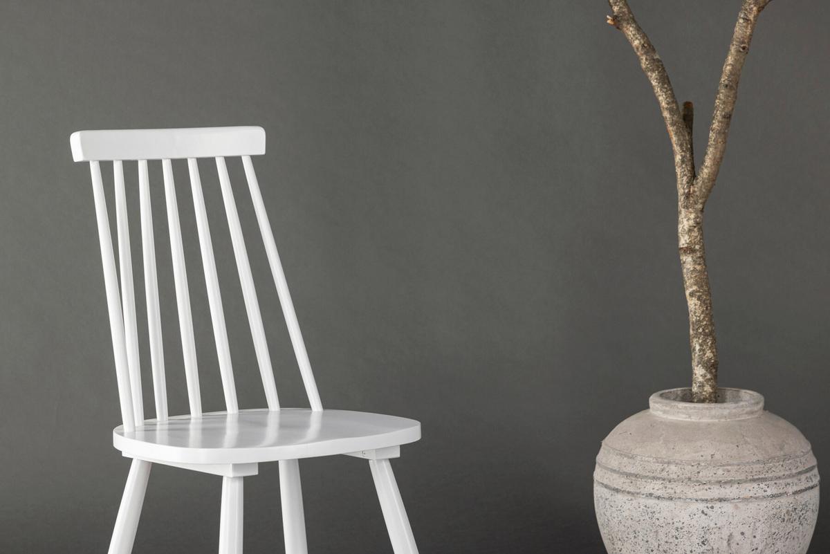 Stuhl Lönneberga Weiß B: 43 cm - Weiß, MODERN, Holz (43/88/50cm) - Livetastic