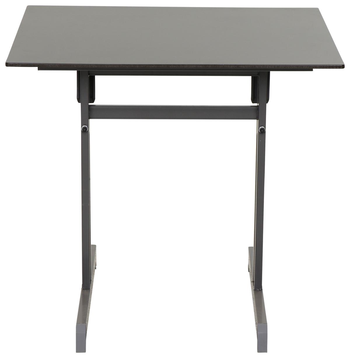 Gartentisch Klappbar Stahl L: 80cm - Anthrazit, MODERN, Holzwerkstoff/Metall (80/80/71cm) - Gardenson