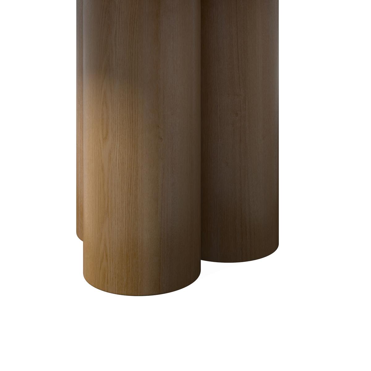 Jedálenský stôl Kiano, P: 130 cm - prírodná farba/krémová, Modern, drevo/kompozitné drevo (130/75cm) - Bessagi Home