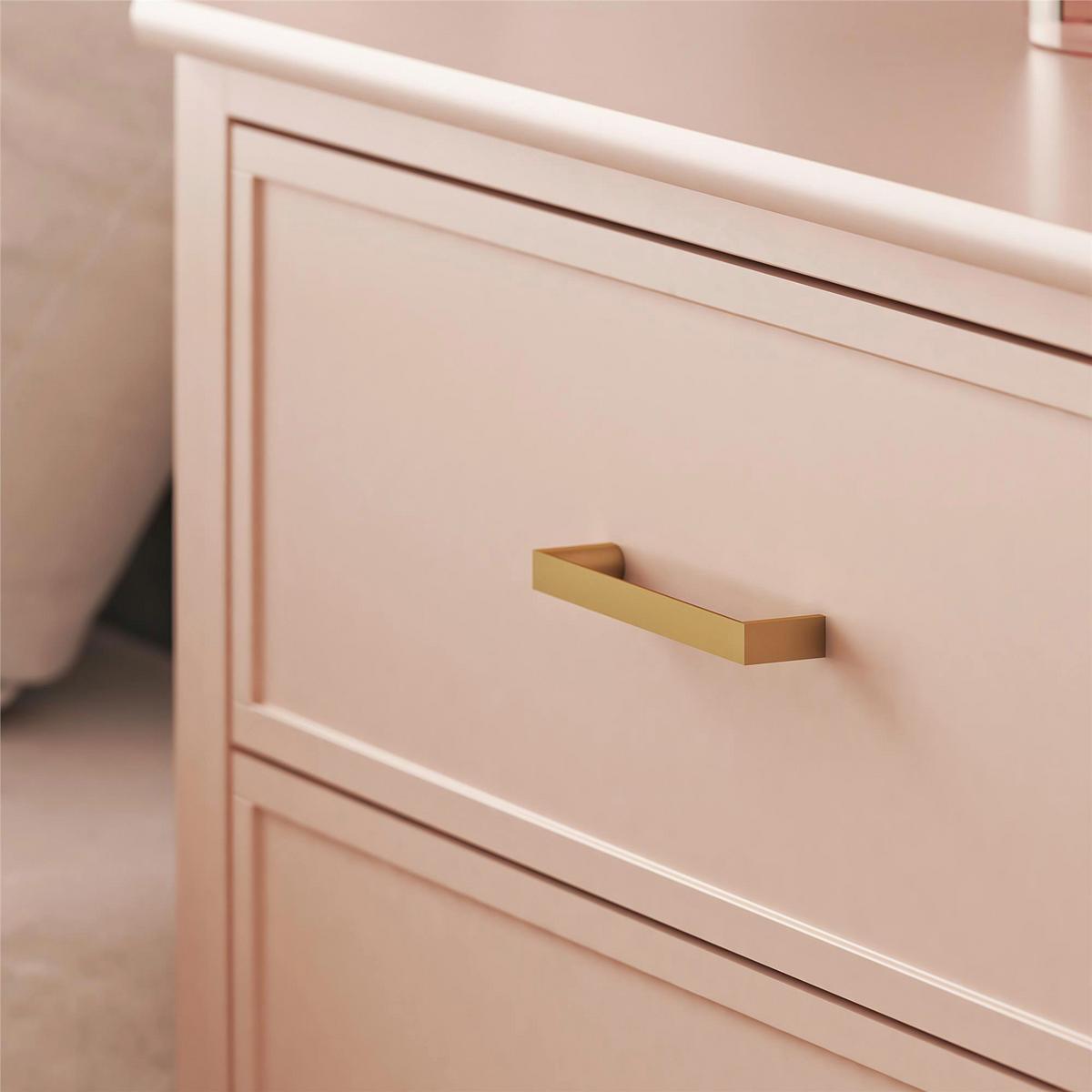 Kommode Westerleigh Rosa 145 Cm - Rosa/Bronzefarben, Design, Holzwerkstoff (145/85/41cm) - MID.YOU
