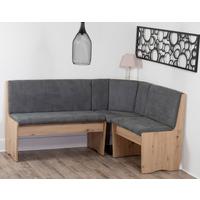 Eckbank Duisburg Titanic Grau, Eiche B: 165 cm - Eiche Artisan/Grau, KONVENTIONELL, Holzwerkstoff/Textil (165/89/125cm) - P & B