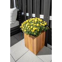 Blumenkasten H: 35 cm, Braun - Mokka, Basics, Holz (30/30/35cm) - Prestige Home