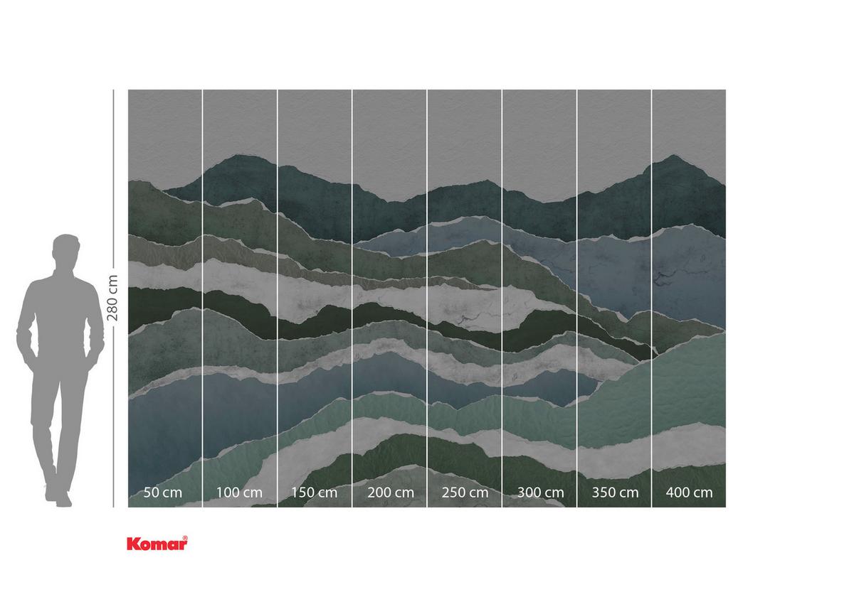Fototapete Sierra - Blau/Weiß, Trend, Papier (400/280cm) - Komar