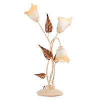 Tischleuchte 4647/L3 - Beige/Weiß, Natur, Glas/Metall (45/70cm)