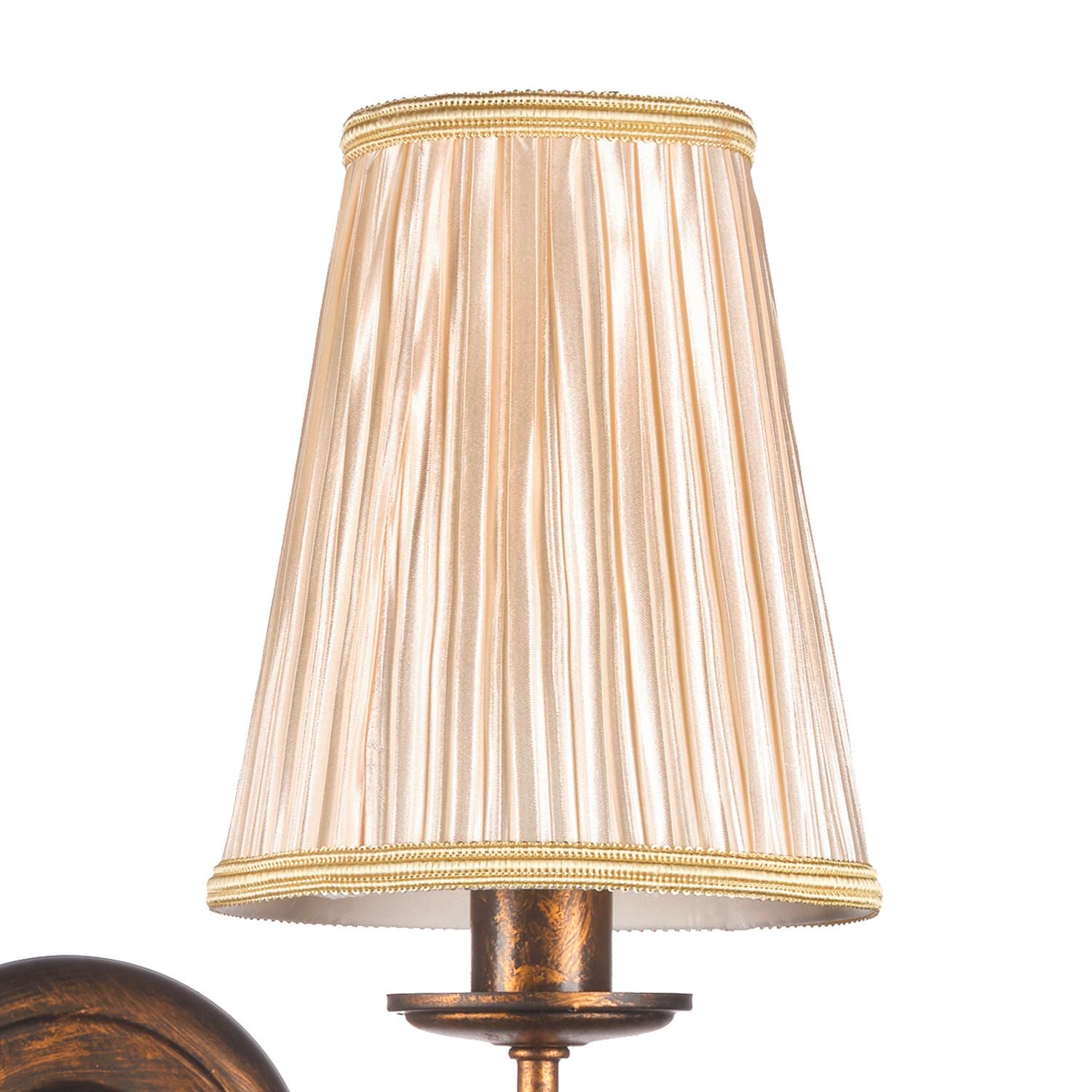 Wandleuchte Delia Cognac L: 39 cm 6w - Cognac, KONVENTIONELL, Glas/Textil (39/25/36cm)