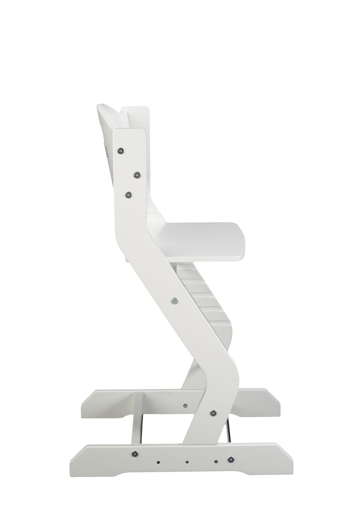 Kinderstuhl Weiß, L/B/H: 50x43x81cm - Weiß, Basics, Holz (50/43/81cm) - tiSsi