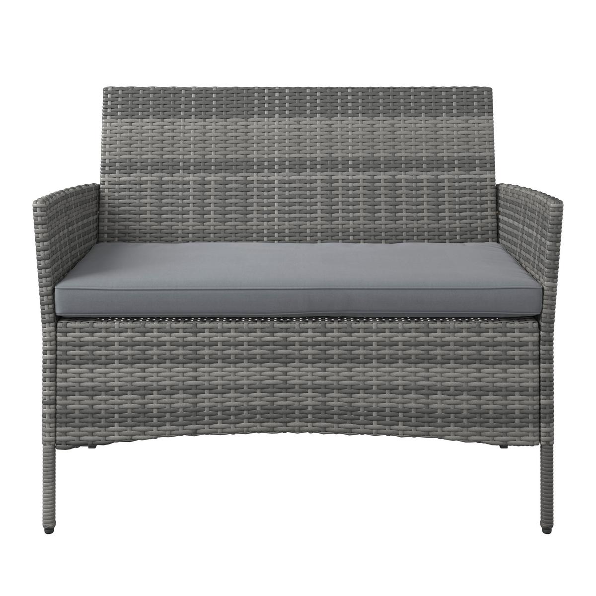 Loungegarnitur Cusco - Grau, MODERN, Kunststoff/Textil - Beldano