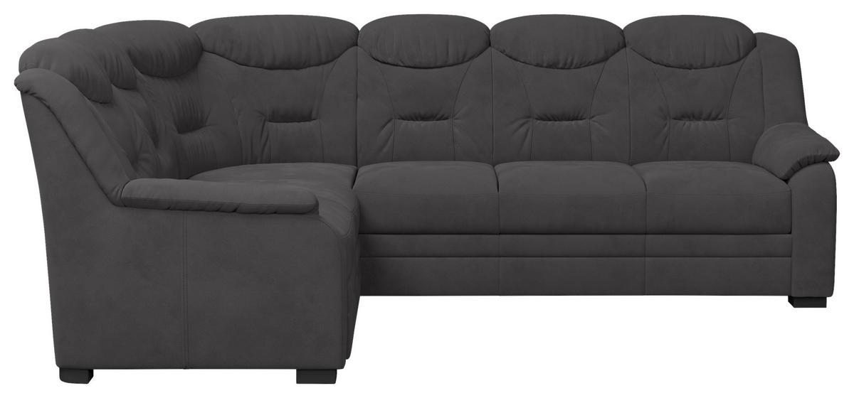Ecksofa Marcus - Anthrazit/Schwarz, Basics, Textil (211/263cm) - MID.YOU