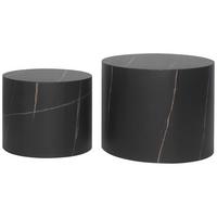 Beistelltischset Kairo Schwarz 2-teilig - Schwarz, Trend, Holzwerkstoff (48/38/38/32/40/30cm)