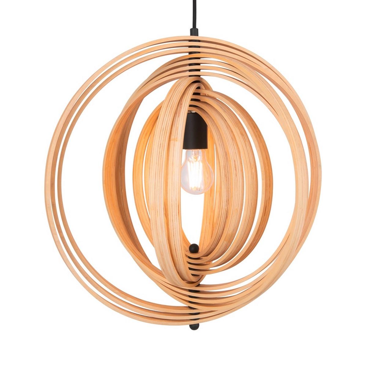 Pendelleuchte Roots - Beige/Schwarz, MODERN, Holz/Metall (50/62,5cm) - MAYTONI