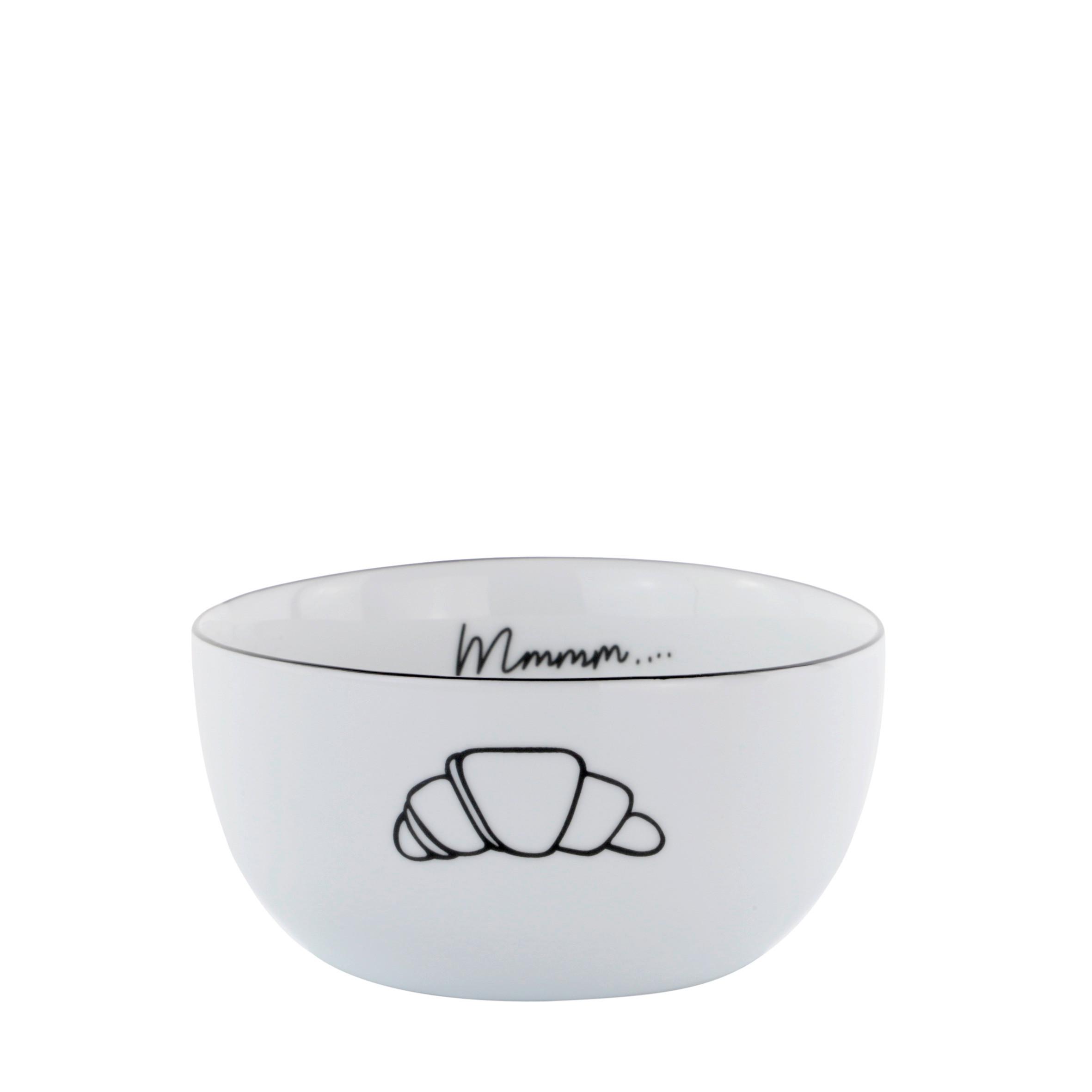 Miska na cereálie BELGIC LIGHTNESS - čierna/biela, Modern, keramika (13,2/6,5cm) - Mömax