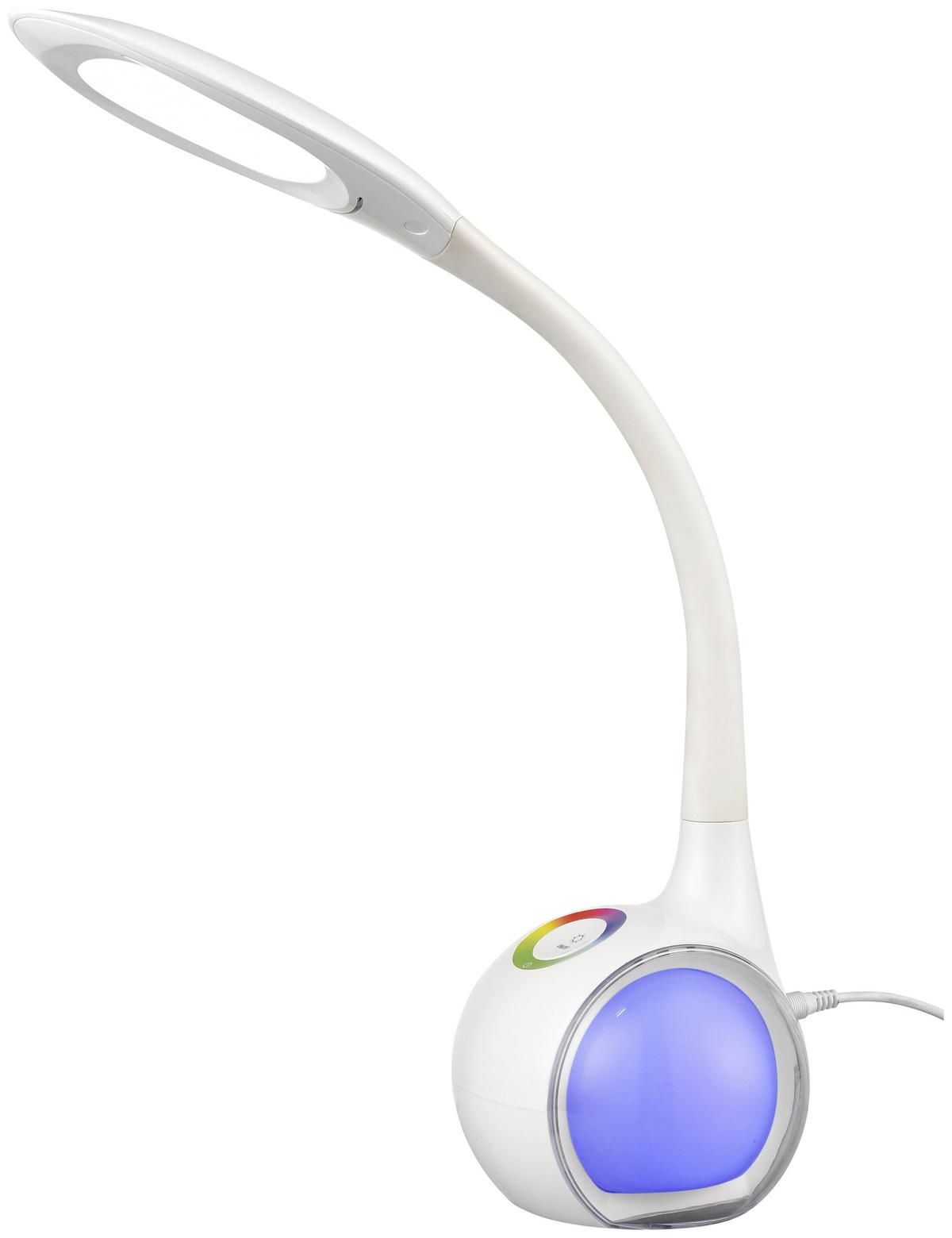 LED-Schreibtischlampe Regina dimmbar Weiß, Flexarm, Touch - Weiß, MODERN, Kunststoff (53cm) - Luca Bessoni