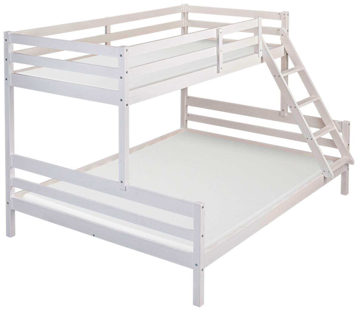 Etagenbett Sleepy Cloud Weiß 90-140x200cm - Weiß/Naturfarben, MODERN, Holz (90-140/200cm) - MID.YOU