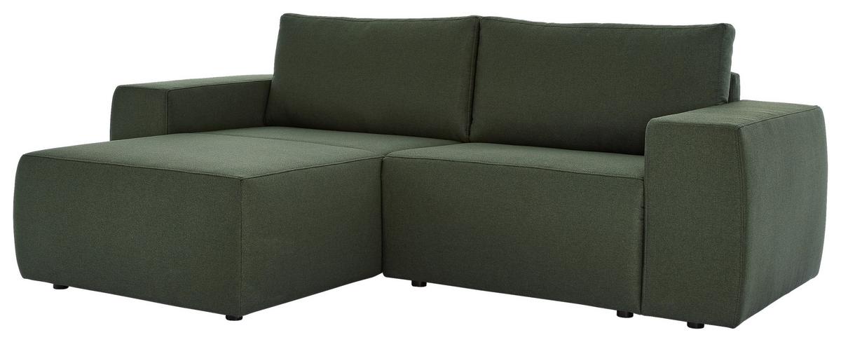 Ecksofa Looks Ii Grün Webstoff - Schwarz/Grün, Design, Textil (160/242cm) - LOOKS by W.Joop