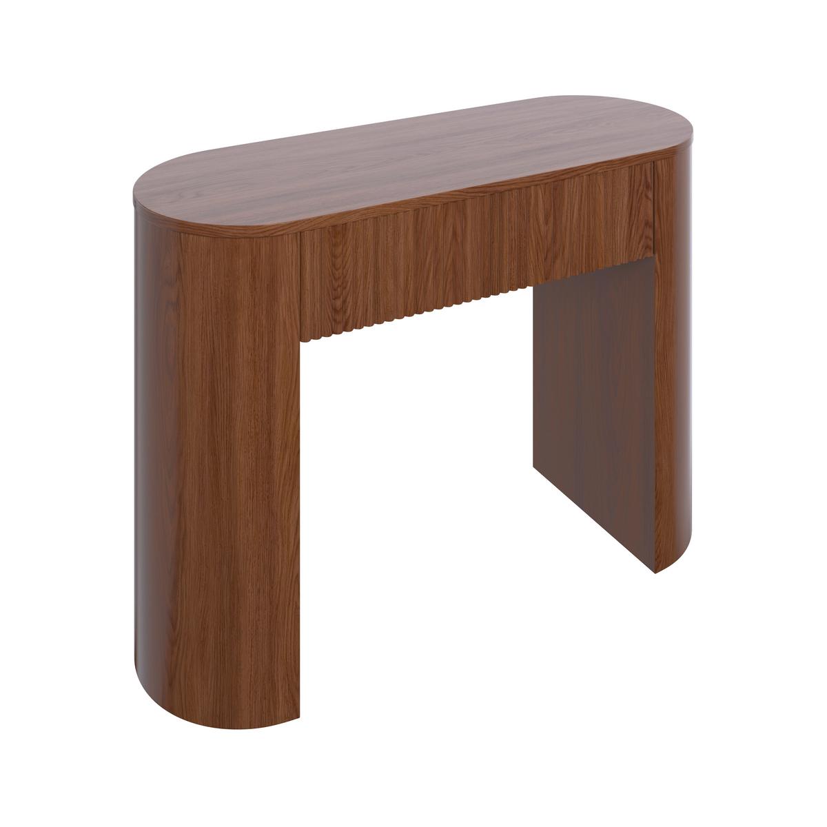 KONZOLOVÝ STOLEK NOAH - barvy vlašských ořechů, Moderní, kompozitní dřevo (112/79/40cm) - Bessagi Home