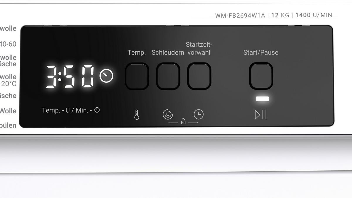 Waschmaschine 10843356 - Wm-Fb2694w1a-De - Weiß, Basics, Glas/Kunststoff (59,7/84,5/63,2cm) - Daewoo