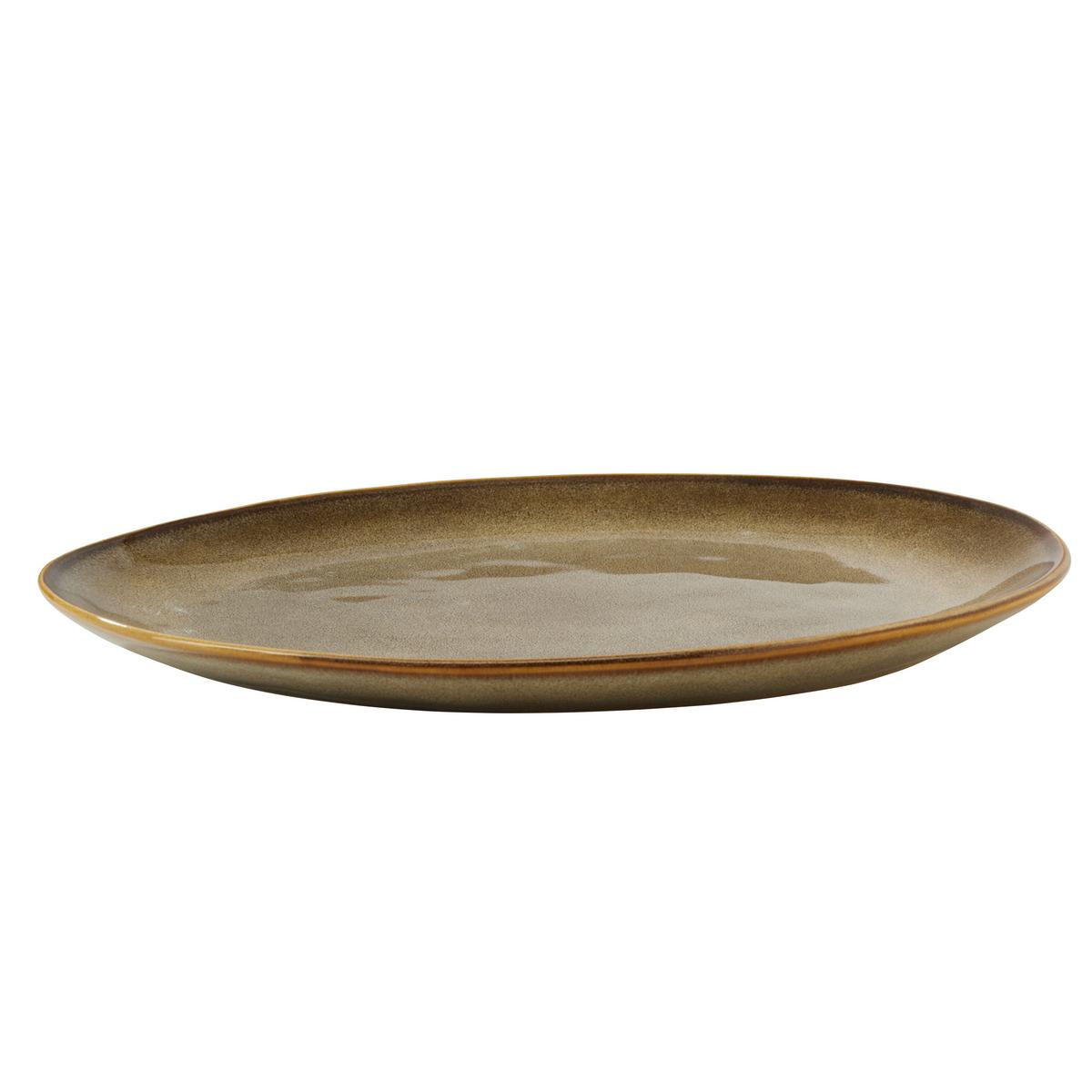 Mělký talíř SINDRI - černá, Moderní, keramika (28.5/2,5/24cm)