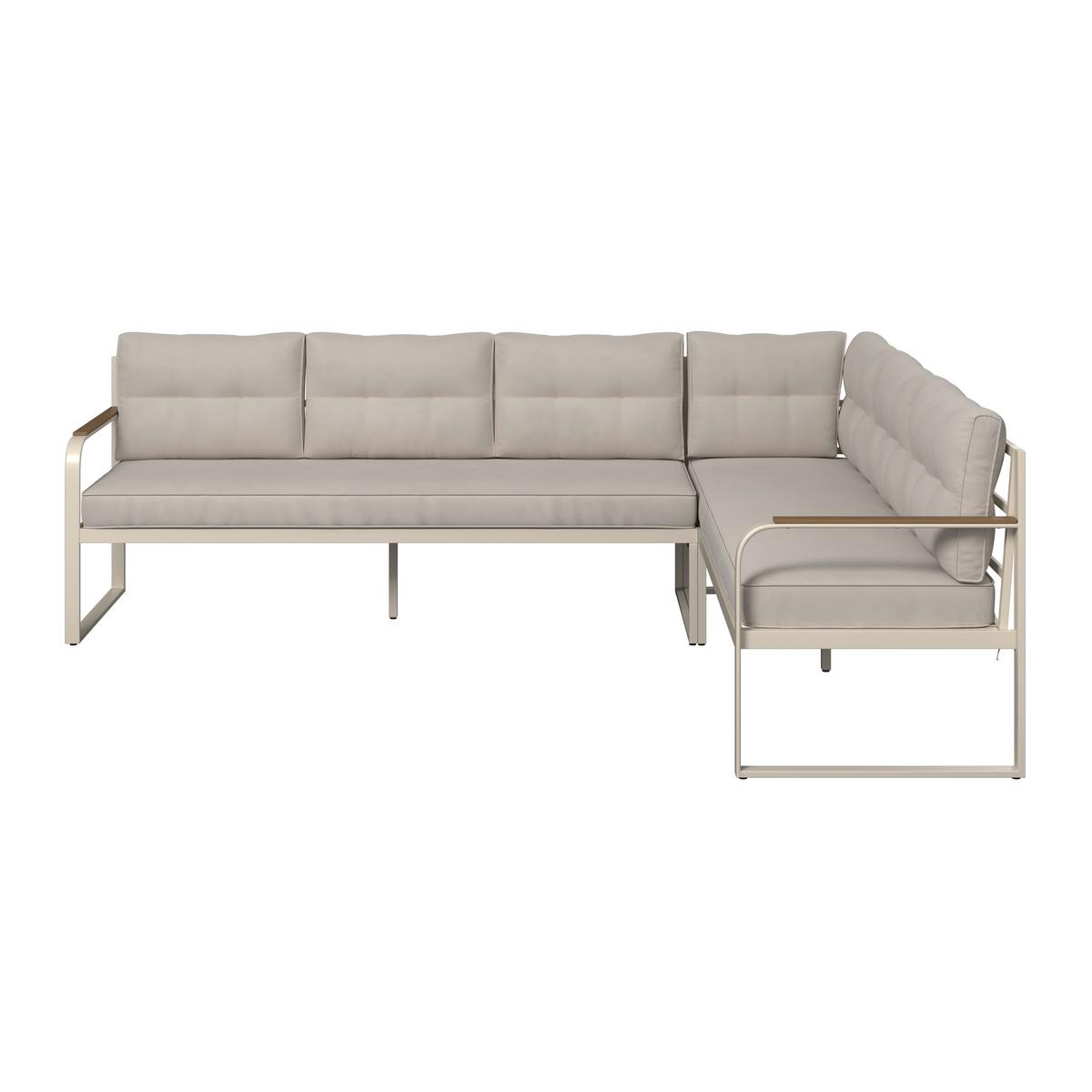 Loungegarnitur Noosa - Gelb/Creme, MODERN, Textil/Metall (132/69/71.5cm) - Beldano