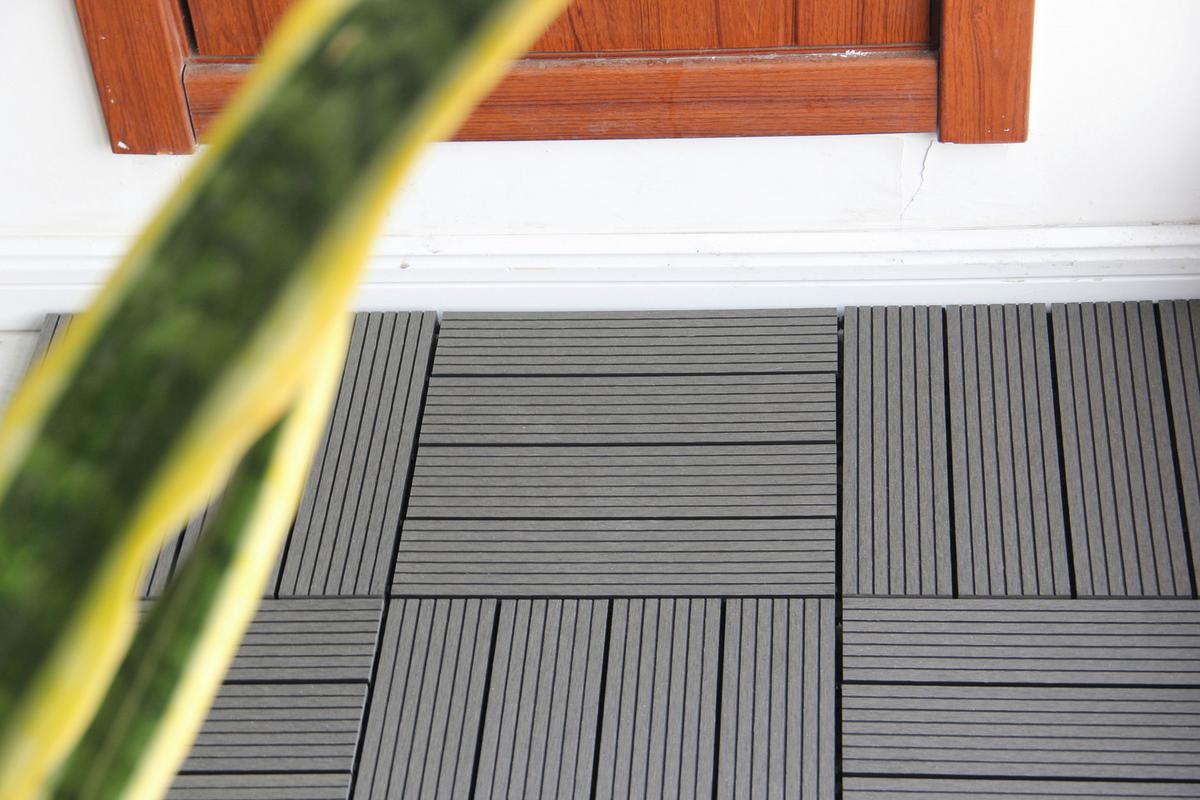 TERRASSENFLIESE NOAH 9ER-SET - Anthrazit, Basics, Holzwerkstoff/Kunststoff (30/30/2,2cm) - Beldano