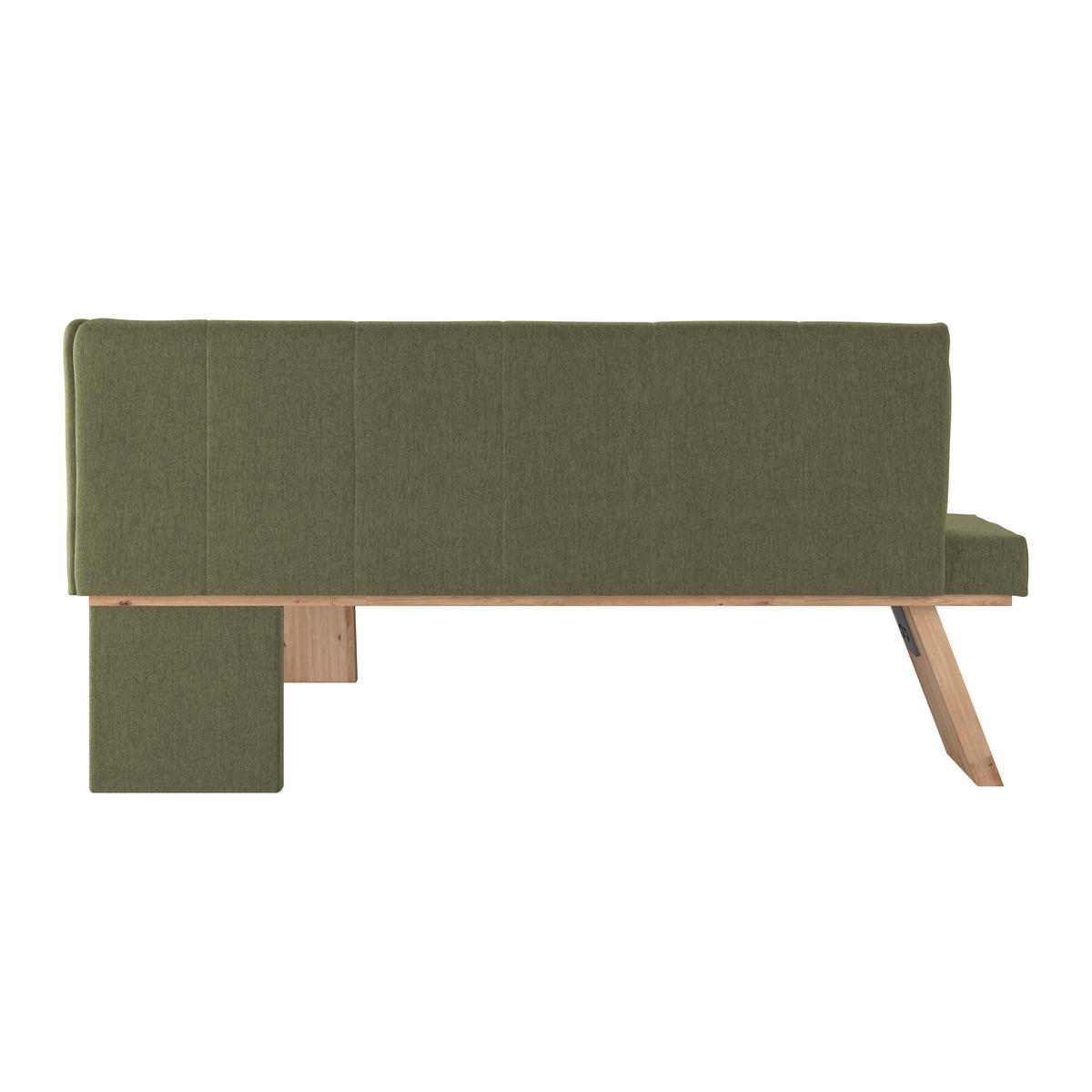 Eckbank Emma Ii - Eichefarben/Grün, KONVENTIONELL, Holzwerkstoff/Textil (185/150cm)