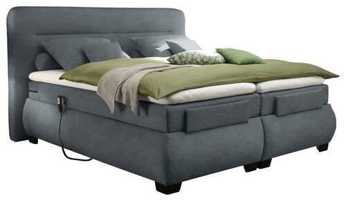 Polohovateľná posteľ boxspring Evolution 3 160x200cm antracit - čierna/antracitová, Konventionell, textil/plast (160/200cm) - MID.YOU