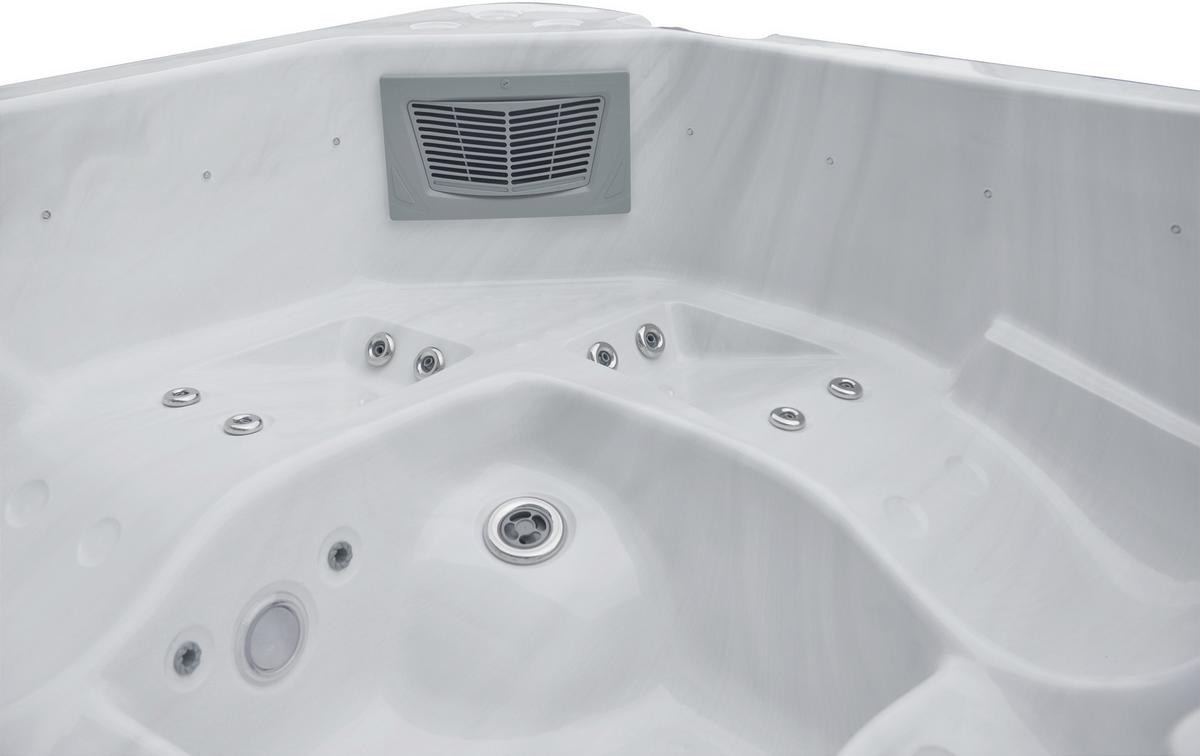 Whirlpool Acryl Capri 216x92x216 cm - Weiß/Grau, Design, Holz/Kunststoff (216/92/216cm)