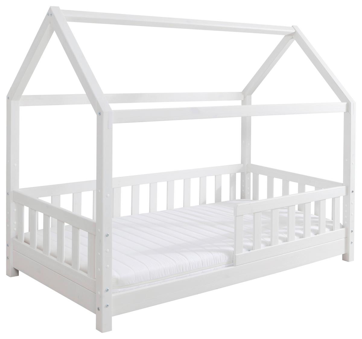 Hausbett Kay - Weiß/Naturfarben, MODERN, Holz/Textil (80/160cm) - MID.YOU