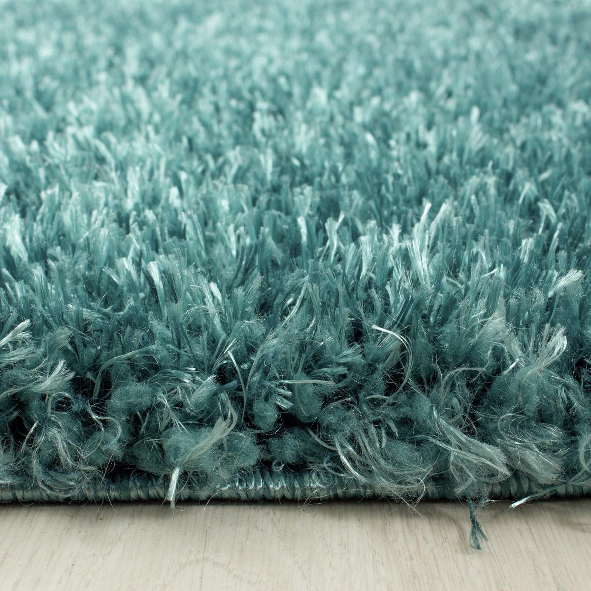 Hochflor Teppich Hellblau Brilliant 240x340 cm - Hellblau, Basics, Textil (240/340cm)