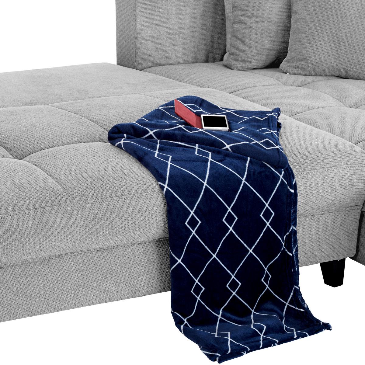 Ecksofa Mendoza - Silberfarben/Schwarz, Design, Textil (309/197cm) - Ondega