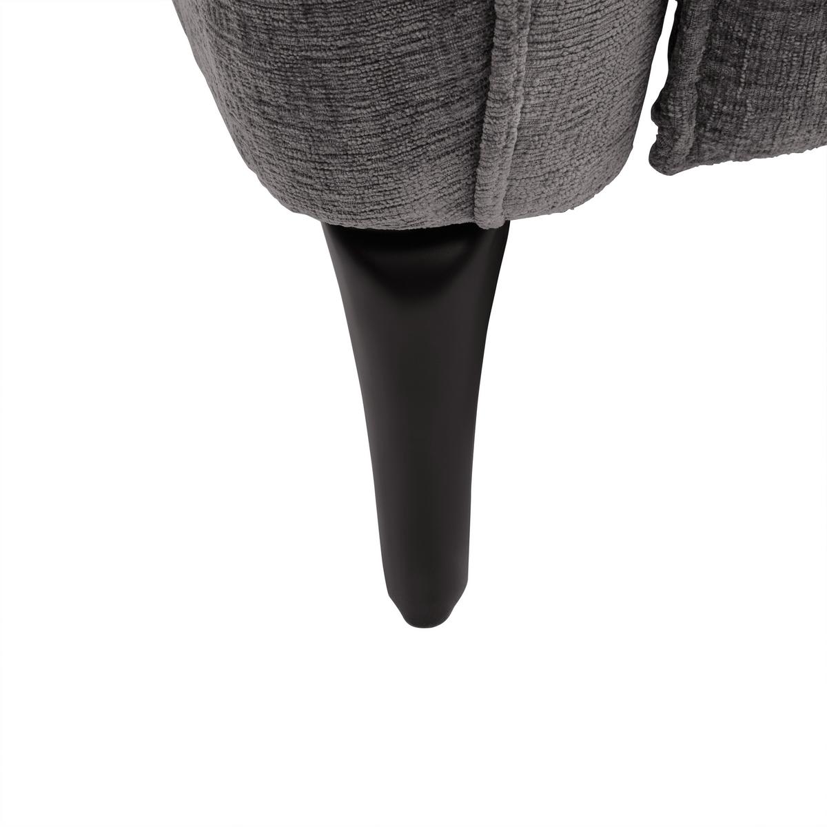 Relaxační křeslo CAPE TOWN, tm.šedá, elektr.relax.funkce - černá/tmavě šedá, Moderní, kov/dřevo (95/99/92cm) - Mömax