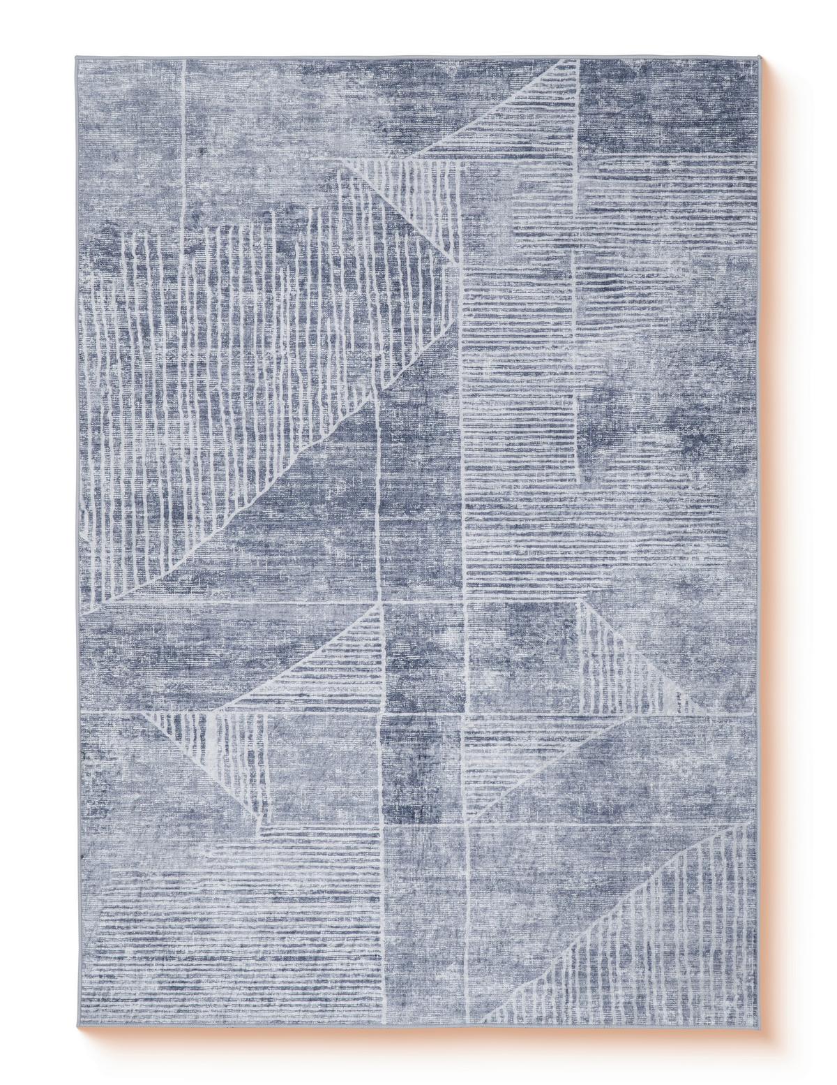 Teppich Naoki - Weiß/Grau, MODERN, Textil (120/170cm) - Ondega