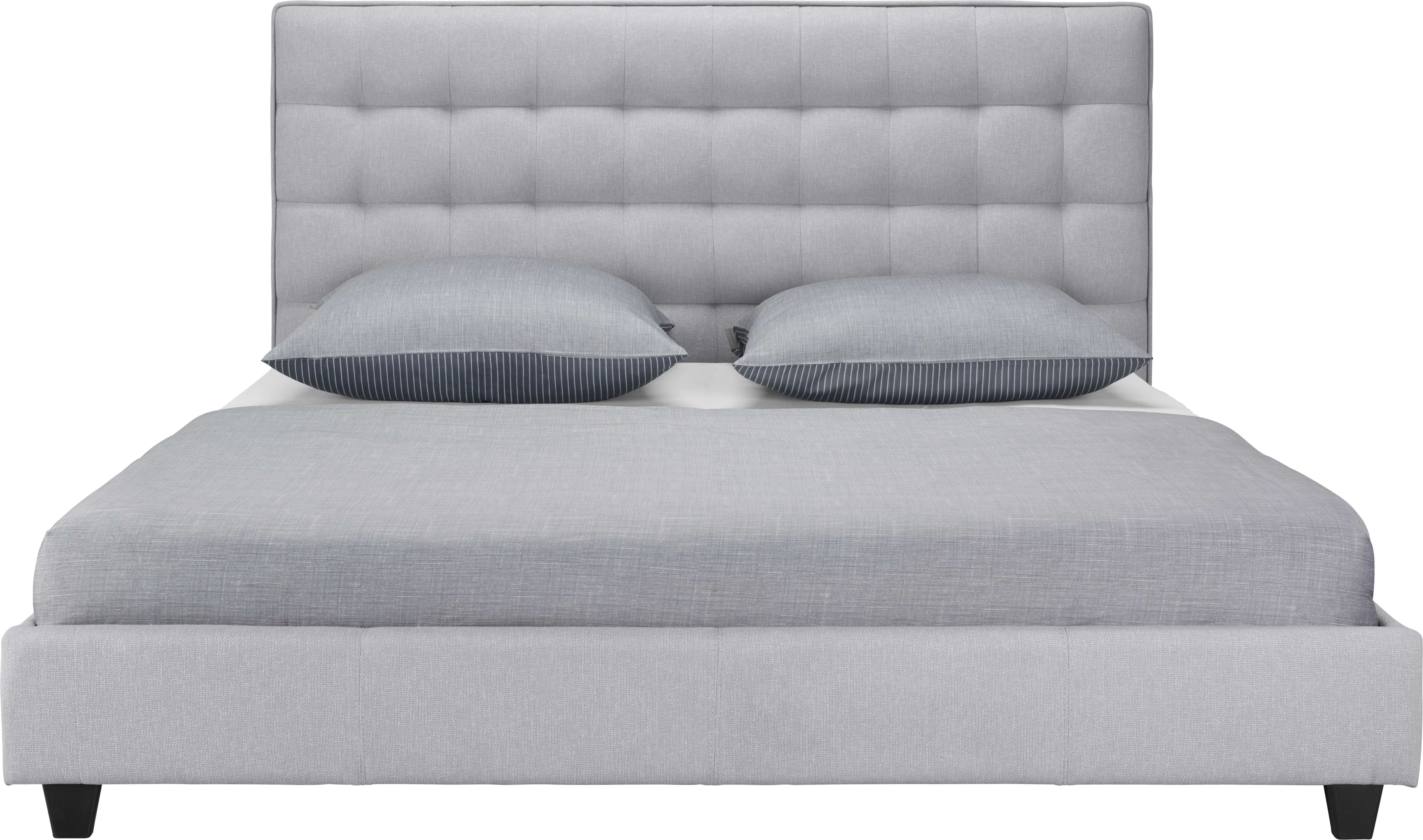 Čalouněná Postel S Roštem Mike, 180x200, Světle Šedá - světle šedá, Moderní, dřevo/textil (180/200cm) - Modern Living