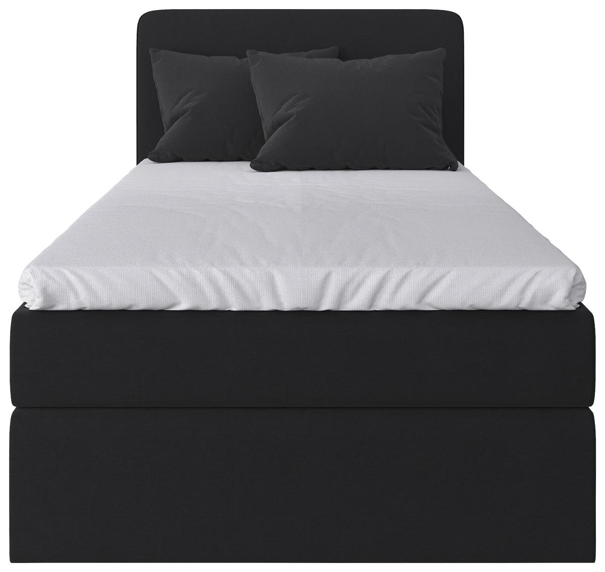 Boxbett Jubi 90-A - Anthrazit/Schwarz, KONVENTIONELL, Holz/Textil (90/200cm)
