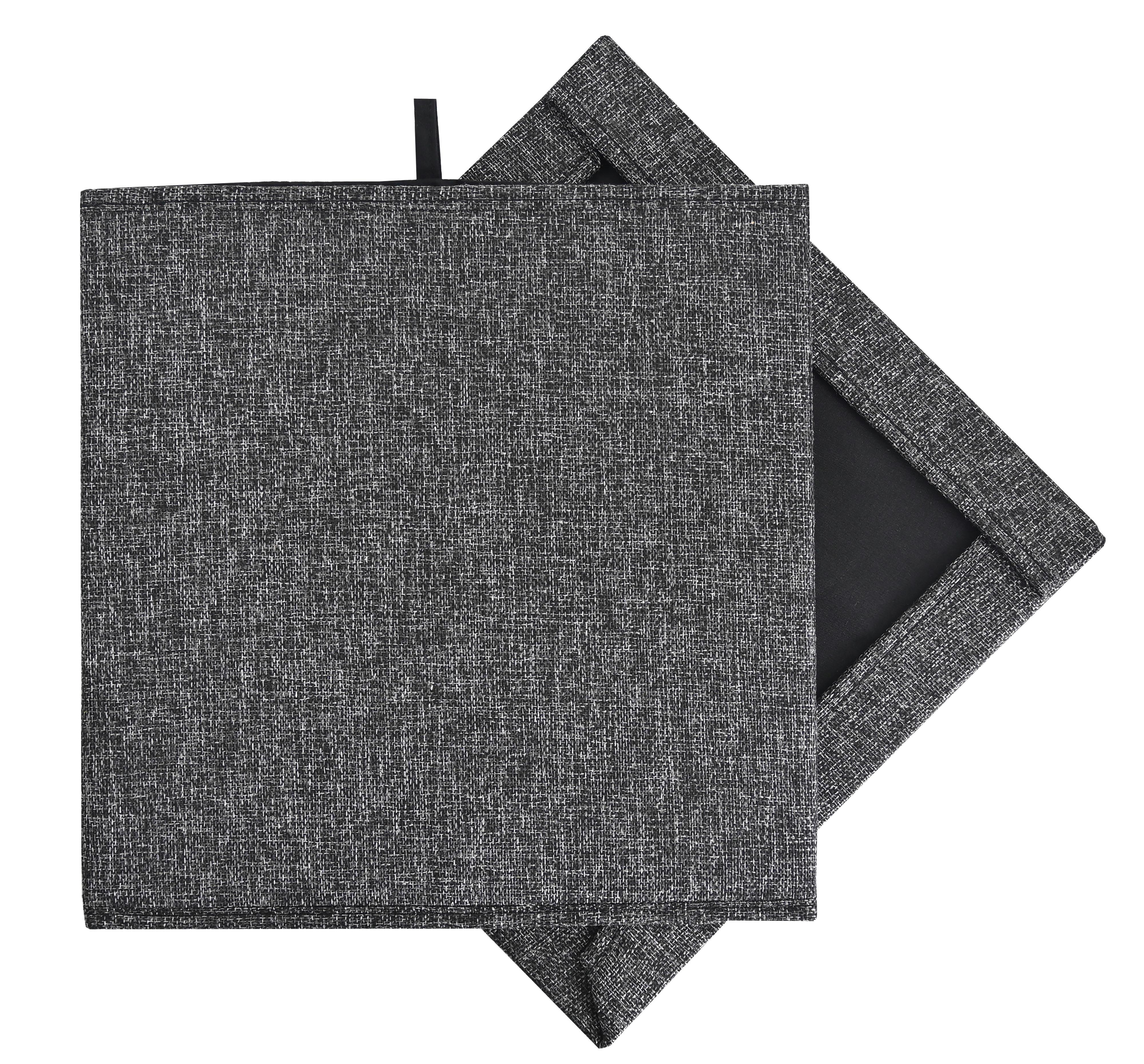 Skládací krabice BOBBY S VÍKEM - černá, Moderní, karton/textil (33/33/33cm) - Mömax