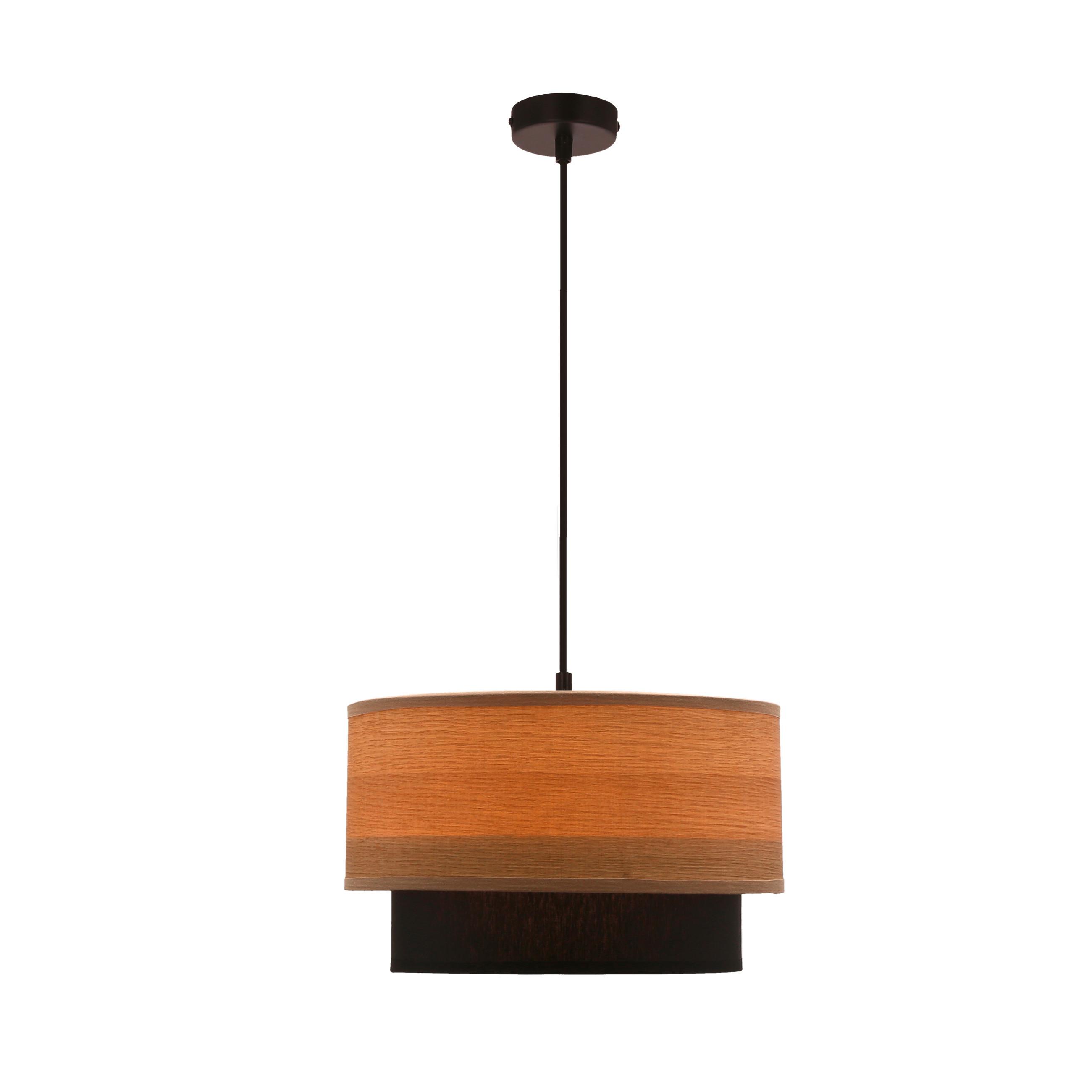 Pendelleuchte 31-21656 Ruben - Eichefarben/Schwarz, Natur, Kunststoff/Metall (25/25/115cm)