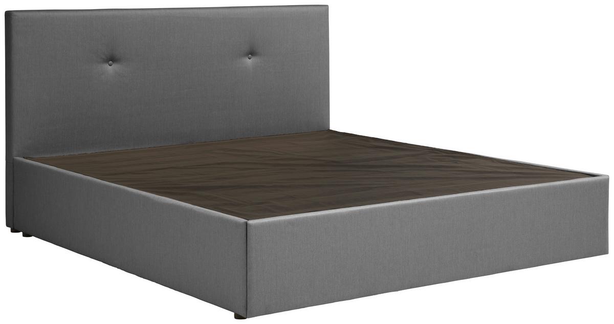 Boxbett mit Topper 160x200 Antonio - Schwarz/Grau, KONVENTIONELL, Holz/Holzwerkstoff (160/200cm) - P & B
