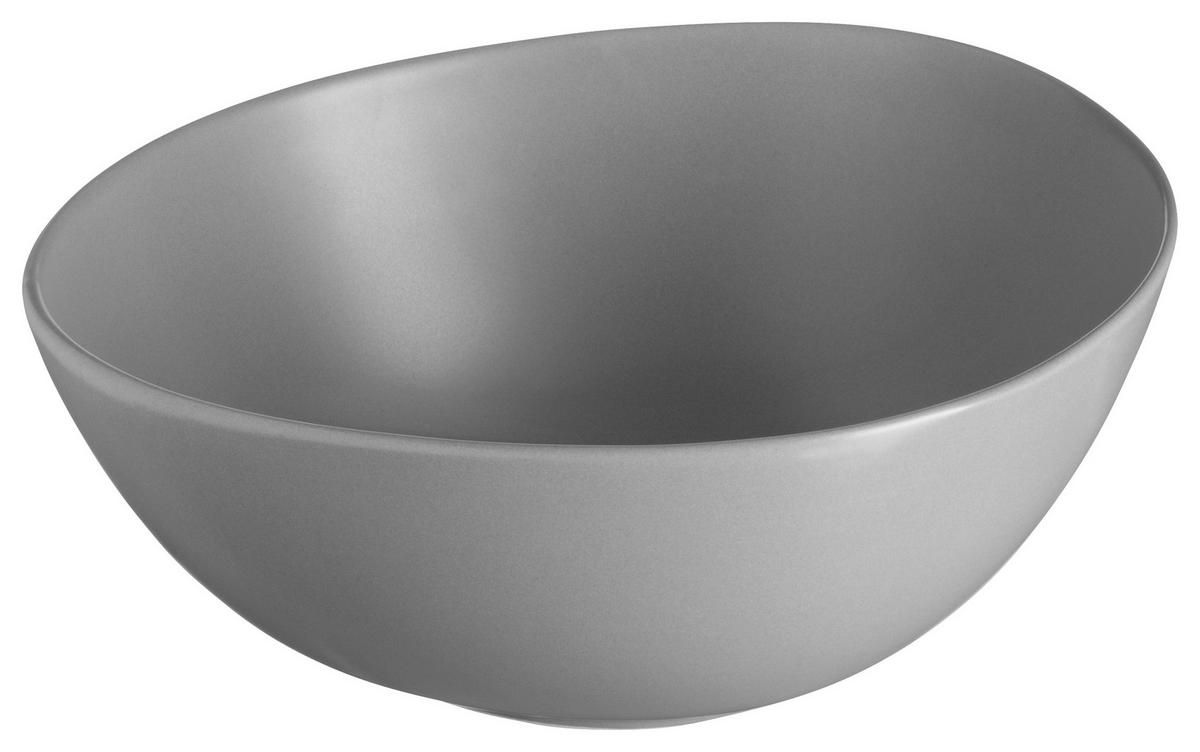 Schüsselset  Keramik Rund Grau/schwarz/weiß 3tlg - Schwarz/Weiß, Basics, Keramik (27/31/29cm) - Mäser
